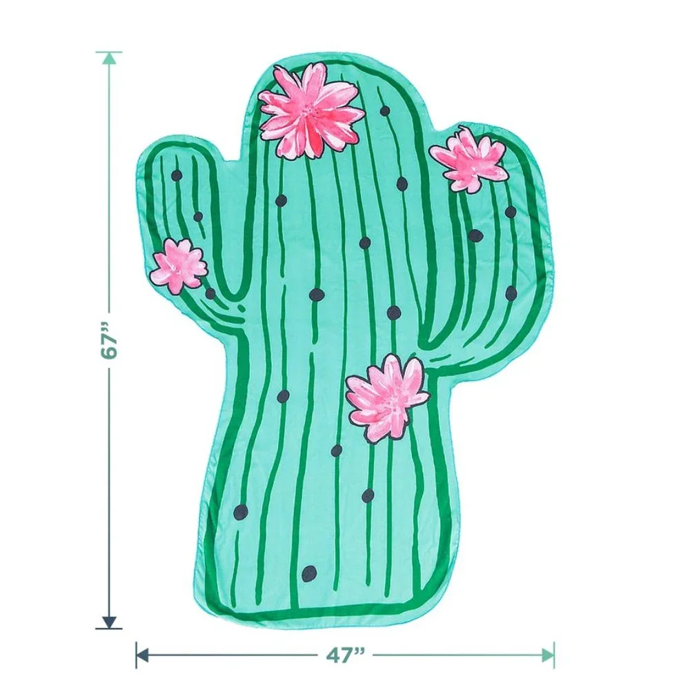 NWOT Cactus Shaped Beach Towel